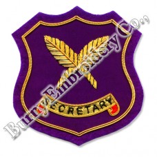 Masonic Regalia Shield Scrolls Hands Embroidery Blazer Badge